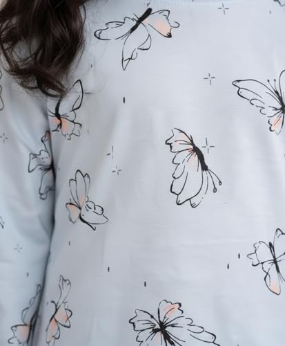 Image of ANTHRILO Blue Butterfly Long Sleeve Pyjama Set - Blue | 9-10 Years