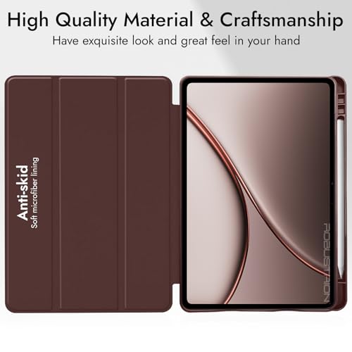 Image of Robustrion Cover Case for OnePlus Pad 4 13.2 inch /OnePlus Pad 3 13.2 inch Cover with [Pencil Holder], Flip Cover Case for One Plus Pad 4 /3 Cover 13.2 inch [Auto Sleep Wake Support] - Brown