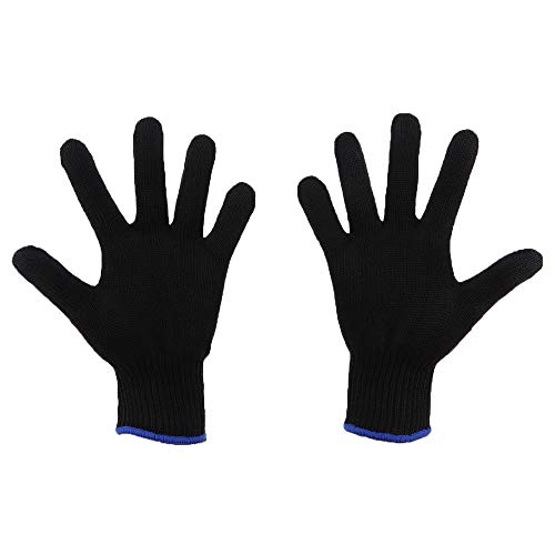 Yebeauty Heat Resistant Gloves, 2 Pairs 4 Pack Barber Heat Resistant Protector Gloves for Hair Styling Curling Flat Iron - Black + Blue