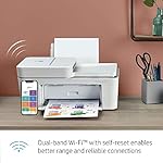 HP DeskJet Plus 4155 Wireless All-in-One Printer - Compact Inkjet Printer with Mobile Printing, Scanner, Copier, Bluetooth, Home Office & WiFi Compatible - 3XV13A (Renewed) - Image 4