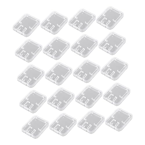 CIYODO 20pcs Card Protection Box Clear Plastic Memory Card Case USB Sdstorage Case
