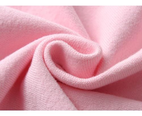 Image of Girl Pink Crewneck Sweaters Rainbow Sweater Knit Tops for 2-8 Years