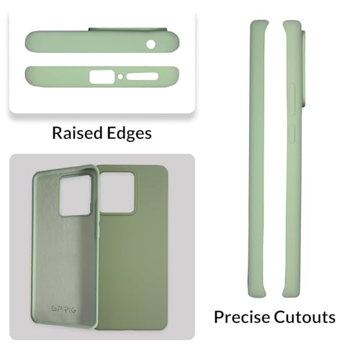 Image of SPRIG Compatible with Moto Edge 40 Premium SilkTone (Liquid Silicone) Back Cover Drop Tested Shock Proof Mobile Case for Men, Women, Boys and Girls with Camera Protection (Mint Green)