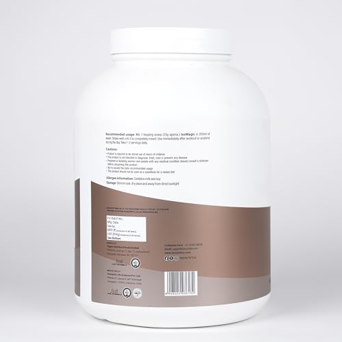 Image of 2X Nutrition Premium Whey Isolate Blend Protein Powder ISOMAGIC with Ashwagandha, 27g Protein, Low Fat & Carbs, for Faster Muscle Growth, Added Free-Form BCAA & L-Glutamine, Belgian Chocolate, 2Kg