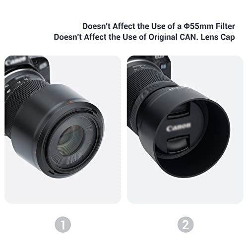 image for JJC ET-60B Lens Hood for Canon RF-S 55-210mm f/5-7.1 is STM Telephoto 