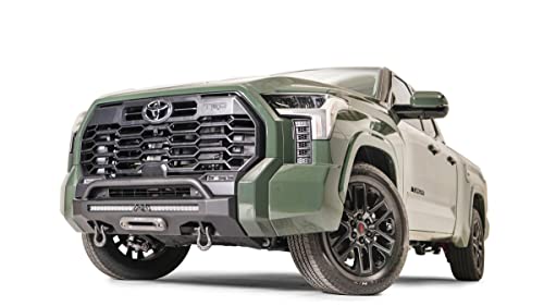 Fab Fours TT22-N5452-1 Winch Mount fits 22-23 Toyota Tundra - 2 Stage Black Powder Coated - w/Pre-Runner Guard