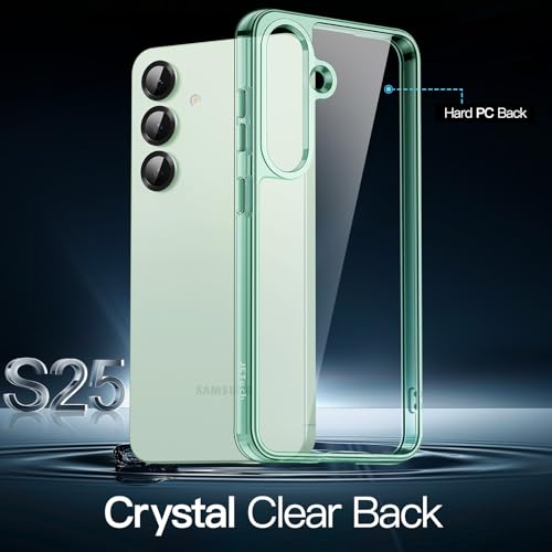 Image of JETech Cover Case for Samsung Galaxy S25 5G, Non-Yellowing Shockproof Bumper Protective Phone Cover, Anti-Scratch Hard PC Back (Mint)