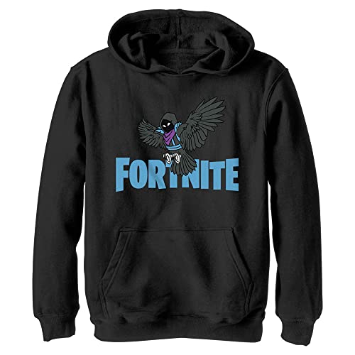 Fortnite Unisex Child Wings Of Fortnight Youth Pullover Hoodie Sweatshirt Black Medium US