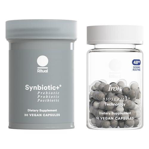 Ritual Iron Stomach Support Duo New 48-Hour Iron BioSeries™ and Synbiotic+ for Daily Gut Health Support, 30 Day Supply* - image 1