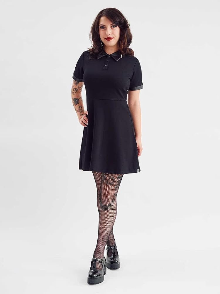 Sourpuss Women's Skater Dresses (Black Polo, 3X-Large) at Amazon Women's  Clothing store