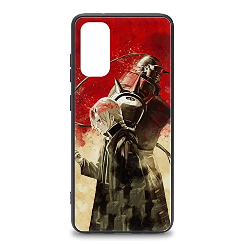 Cover For Samsung S20 Phone Case Silicone Tpu +Glass Tempered Glass Back Anime Full Metal Alchemist Phone Cases #TOP23