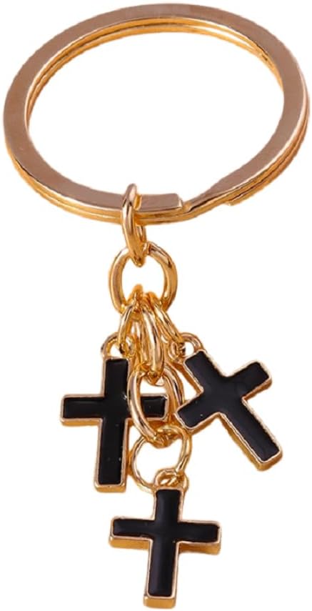 Cross Keychain for Women Car Keys Ring Accessories Clip Handbag Purse Cross Pendant Charms
