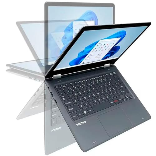 Notebook Positivo Duo 2 em 1 11.6” HD Celeron N4020 4GB SSD 128GB eMMC Windows 11 Pro Cinza