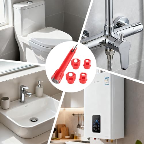 Ferropeak 14-in-1 Multi-Functional Plumbing Wrench, Non-Slip Comfort Grip, Universal Tool for Toilet, Sink, Faucet Installation & Repair, Bathroom & Kitchen Plumbing by Ferropeak - Image 4