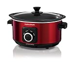 Morphy Richards Slow Cooker Sear and Stew 460014 3.5L Red Slowcooker