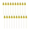 100 Stks Handgemaakte Cocktail Picks Natuurlijke Bamboe Cocktail Sticks Ananas Cocktail Tandenstokers Party Houten…