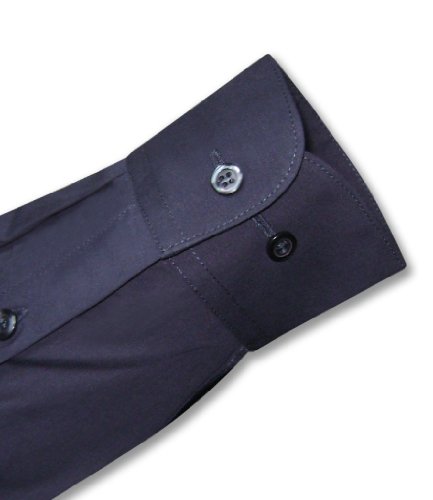 Biagio Men's 100% Cotton Solid Navy Blue Color Dress Shirt Sz 20 34/35 #TOP2