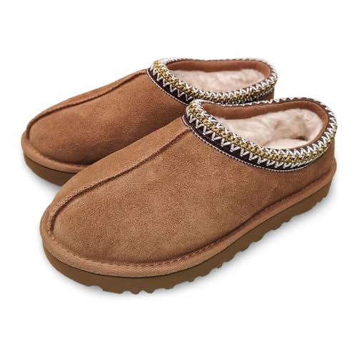 IPSAE Women's Fuzzy Platform Suede Mini Boots Slippers Short Ankle Boot Fur Fleece Lined House Shoes2