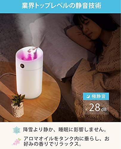 Amazon.co.jp: 加湿器 大容量 卓上 上から注水 3L 静音 加湿機 超音波