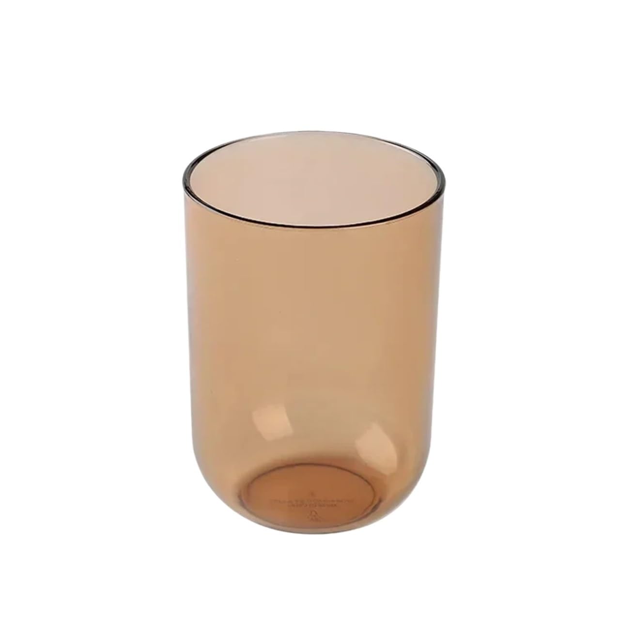 3pcs Simple Bathroom Wash Toothbrush Cup Creative Transparent Couple Toilet Brushing Teeth Mouthwash Plastic For Toothpaste(Brown)