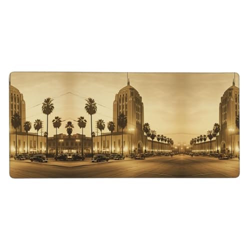 The Old Hollywood - Alfombrilla de ratón para juegos, alfombrilla de ratón de goma, 40 x 90 cm