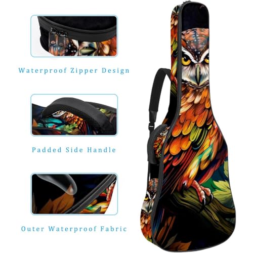 JRHEJTFZ Housse pour guitare acoustique de 1,9 cm d’épaisseur – Imperméable – Durable et élégant – Motif chouette, Multicolore 5., 42.9×16.9×4.7 in, Motif imprimé tendance - Les Beatles, Paul McCartney, John Lennon, RIngo Starr, George Harrison JRHEJTFZ Housse pour guitare acoustique de 1,9 cm d'épaisseur - Imperméable - Durable et élégant - Motif chouette, Multicolore 5., 42.9x16.9x4.7 in, Motif imprimé tendance – Image 5