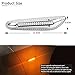 D-Lumina Chrome LED Side Marker Turn Signal Lights Assembly for BMW E90 E91 E92 E93 E46 E53 E60 E61 X3 E83 X1 E84 E81 E82 E87 E88 Side Marker Light, Clear Lens Amber Side Marker Lamp, Pack of 2