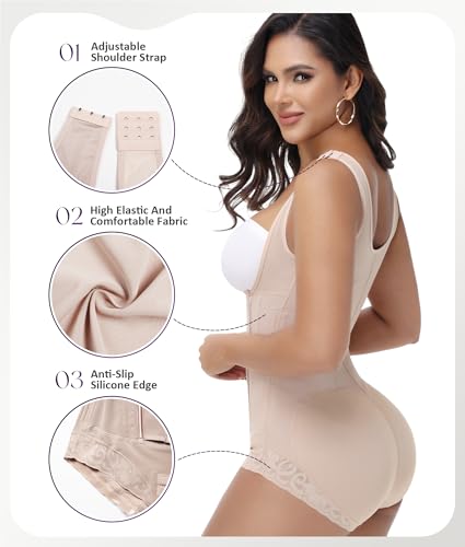 Image of M MYODRESS Shapewear For Women Tummy Control Fajas Colombianas Moldeadoras Body Shaper Post Surgery Compression Garment