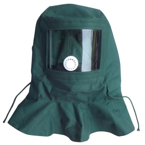 Sandblasting Hood, Clear Vision Sand Blasting Hood Mask with Adjustable Rope, Anti Dust/Wind Protective Gear Mask for Polishing, Sandblasting, Painting, Powder Coating Sand Blasting