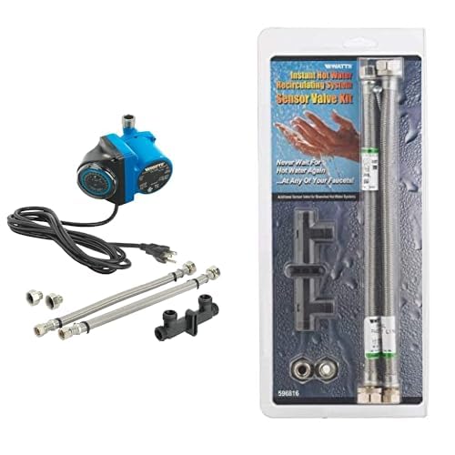 Bundle of Watts Heat H2O Hot Water Recirculation System w/Programmable Timer + Watts Premier Replacement Sensor Valve Kit for 500800, 500805