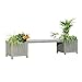 Melko Gartenbank 180cm Parkbank Holzbank mit Blumenkasten Sitzbank Holz