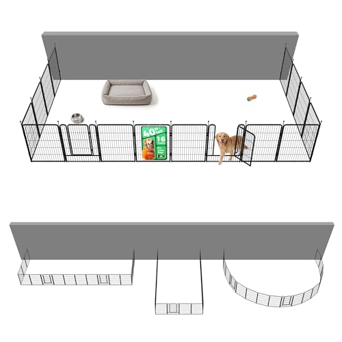 Image of FXW Rollick Dog Playpen with Anchor Kit (Pack of 4) - 40 Inch 16-Panel Dog Pen for Large Dogs, Stable & Safe Indoor /Outdoor Play│Patented