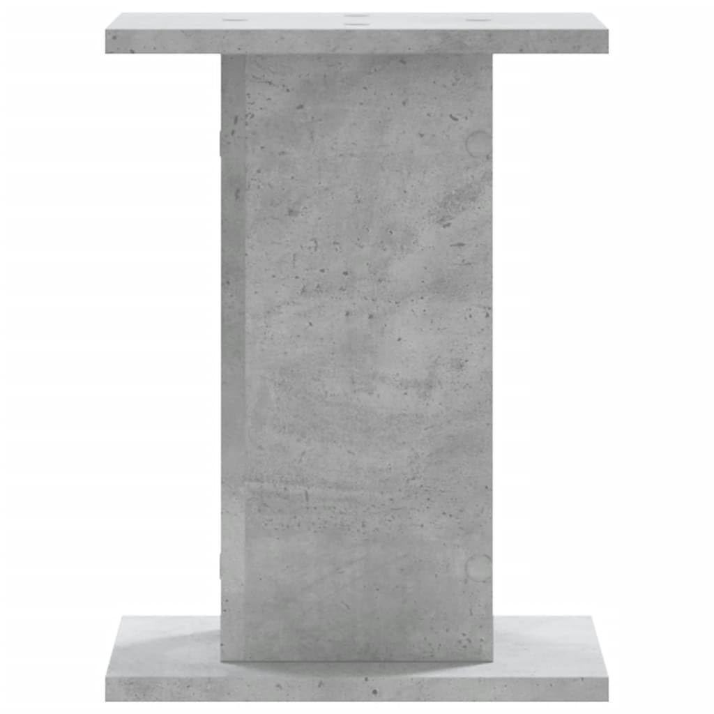 Supporto per altoparlanti, 2 pezzi, grigio cemento, in legno, 30 x 30 x 40 cm, base per home theater, soggiorno, studio, con superficie stabile e saccoppiamento antivibrazione