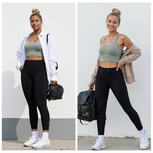 Image of Sykooria 3 Pack Strappy Sports Bra for Women Sexy Crisscross for Yoga Running Athletic Gym Workout Fitness Tank Tops