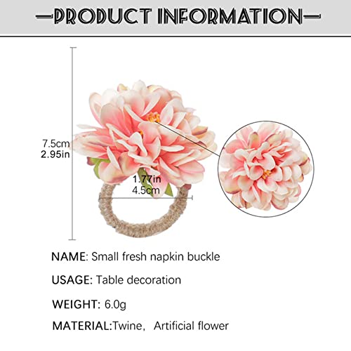 Resoye Artificial Flower Napkin Rings Set Of 6, Silk Yellow Daisy Napkin Buckles Rings Handmade Chrysanthemum Flower Napkin Rings Fake Floral Napkin Ring Holder For Home Kitchen Weddings Table Decor #TOP2