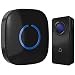 CROSSPOINT Expandable Wireless Multi-Unit Long Range Doorbell Chime Alert System, includes 1 Plug in Receiver and 1 100% Waterproof Transmitter Button, Model C, Gloss Black