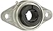 Sealmaster SFT-23TC CR Standard Duty Flange Unit, 2 Bolt, Corrosion Resistant, Regreasable, Contact Seals, Skwezloc Collar, 316 Stainless Steel Housing, 1-7/16" Bore, 6-1/8" Overall Length, 5-1/8" Bolt Hole Spacing Width, 9/16" Flange Height, ?2 Degrees Misalignment Angle