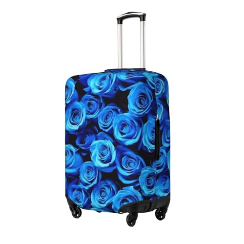 Blue Rose Print Luggage Suitcase Covers Elastic Washable Luggage Protector Luggage Covers For Suitcase2