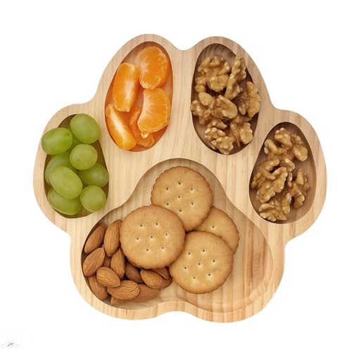 VinBee Snack Board - 29cm Charcuterie Board for Dinner Parties Ideal for Chips, Dip, Veggie Sticks, Fruit and Cheese - Acacia Wood Serving Board Easy to Clean - Tray for Dinner Events and Any Party
