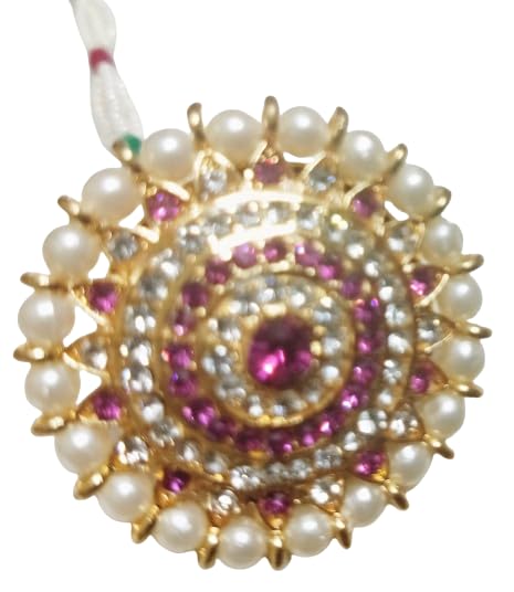 Gold Plated Big size Borla - Rajasthani Rakhdi for Women/Girls - (B0D5RX1XTH) Amazon Price History, Amazon Price Tracker