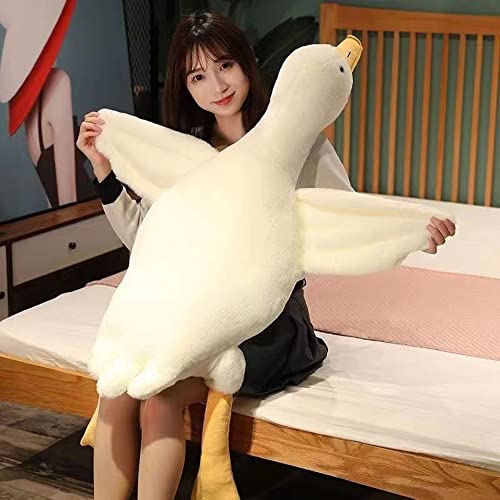 大きいサイズ 巨大特大ビッグサイズ アヒル ガチョウ 白鳥 動物 ぬいぐるみ 抱き枕 だきまくら 腹ばい枕 クッション ソファー背当て まくら 座布団 おもちゃ 人形 ベッドルーム寝具 添寝枕 睡眠枕 車飾り 置物 部屋装飾 インテリア 人気 可愛い 快適