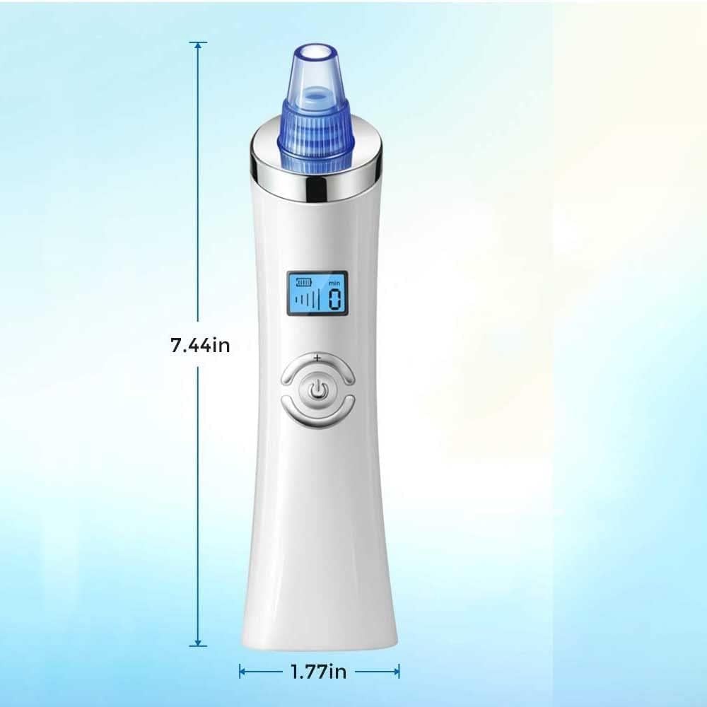 Aspiratore Punti Neri, Detergente Pori del Viso - Kit Estrattore Elettrico Acne Comedo Ricaricabile USB con 4 Sonde di Ricambio for la Cura della Pelle Display LCD