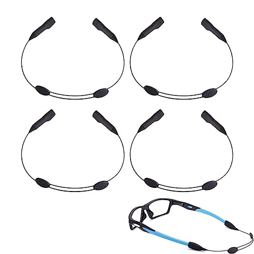 PLABBDPL 4 Piezas Cordones para Anteojos Correas Universales para Porta Anteojos con Tapones Ajustables Accesorios Protección para Anteojos Correa Anti Caída para Sostener Anteojos de Sol Lectura