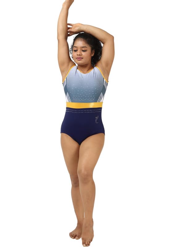 Image of IKAANYA Girls /Women Sleeveless Leotard - Ideal for Gymnastics, Dance, Yoga, Acrobatics or Performance (Toddlers, Kids, Adults)