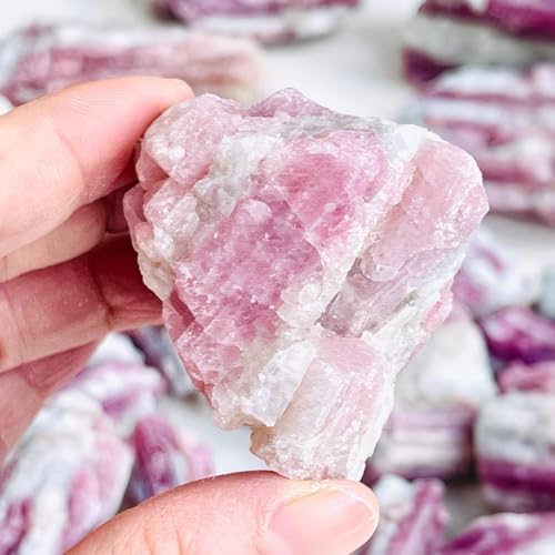 Turmalina rosa exclusiva, clúster de cristales en bruto para decoración selecta 4