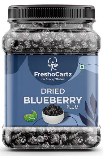 FreshoCartz Dried Blueberry Plum 250gm | Whole & Plump | Perfect Ingredient for Baking, Granola & Desserts