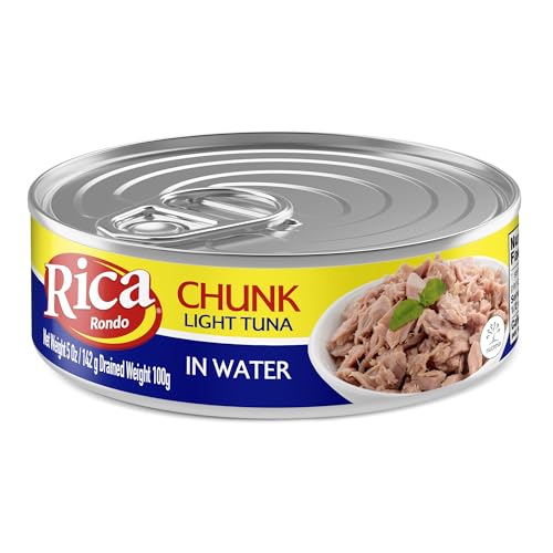 Rica Chunk Tuna in Water, Wild Caught, 5 oz Easy Open Can