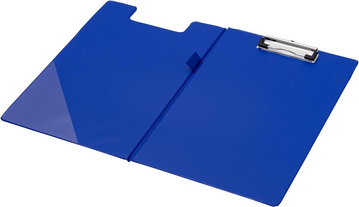 Q-Connect PVC Foldover Clipboard Foolscap Blue KF01301
