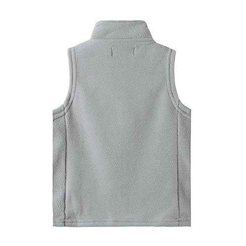 Image of LittleSpring Boys Girls Fleece Vest Sleeveless Jacket Full-Zip Fall Winter Warm Outerwear
