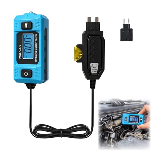 Automotive Circuit Fault Probe Tester, 20A 48V-High-Precision Current Tester, 2-in-1 Wire Tracer Short Finder, Car Relay Fuse Checker with LED Display & Front Light